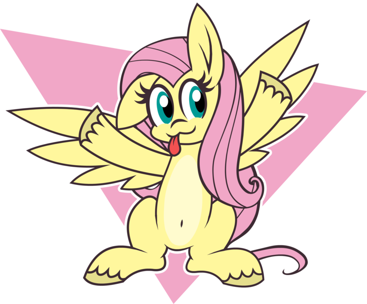 Size: 4437x3678 | Tagged: safe, artist:tridashie, derpibooru import, fluttershy, pegasus, pony, :p, belly button, female, full body, image, looking at you, mare, one ear down, pale belly, png, simple background, solo, tongue out, transparent background, unshorn fetlocks