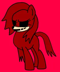 Size: 609x727 | Tagged: safe, derpibooru import, ponified, earth pony, pony, barely pony related, forced smile, friday night funkin', glare, image, jpeg, knuckles exe, knuckles the echidna, smiling, sonic the hedgehog (series), stance, triple trouble
