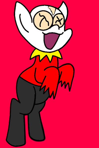 Size: 606x906 | Tagged: safe, derpibooru import, ponified, pony, barely pony related, doctor eggman, friday night funkin', image, jpeg, jumping, laughing, robotnik exe, sonic the hedgehog (series), triple trouble