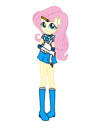Size: 3072x4096 | Tagged: safe, artist:rollyagami02, derpibooru import, fluttershy, equestria girls, clothes, clothes swap, cosplay, costume, eqg promo pose set, image, pixiv, png, sailor mercury, sailor moon, simple background, solo, transparent background