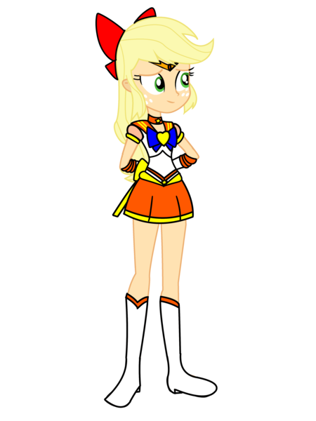 Size: 3072x4096 | Tagged: safe, artist:rollyagami02, derpibooru import, applejack, equestria girls, clothes, clothes swap, cosplay, costume, image, pixiv, png, sailor moon, sailor venus, simple background, solo, transparent background