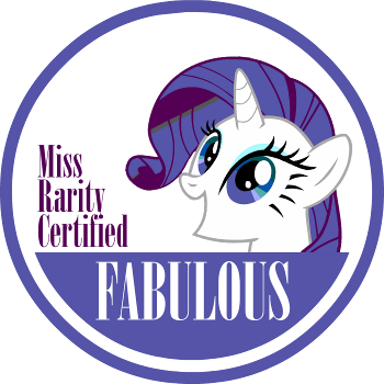 Size: 350x350 | Tagged: safe, artist:sparklepeep, derpibooru import, rarity, pony, unicorn, eyeshadow, female, horn, image, makeup, mare, open mouth, open smile, png, seal of approval, simple background, smiling, solo, text, white background