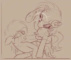 Size: 1084x924 | Tagged: safe, artist:shepardinthesky, ponerpics import, oc, oc:anonfilly, pony, bully, bullying, crying, female, filly, image, jpeg, looking back, mare, monochrome, open mouth, punch, simple background, sketch