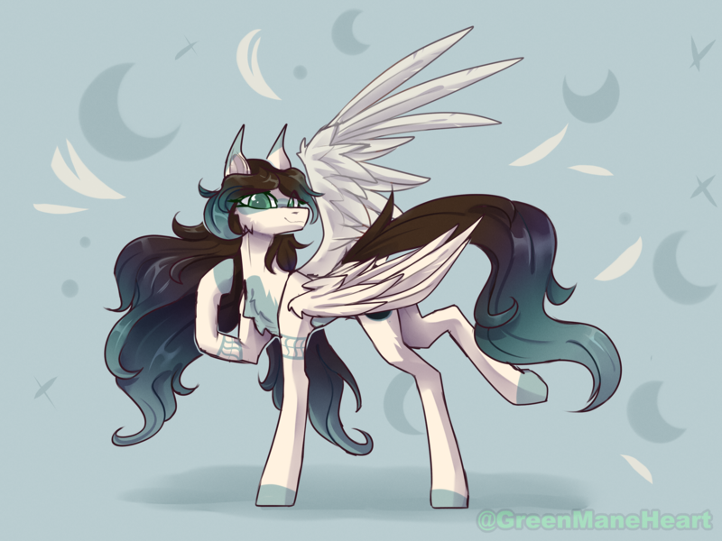 Size: 4000x3000 | Tagged: safe, artist:greenmaneheart, derpibooru import, oc, oc:marcie moongaze, pegasus, pony, female, image, mare, png, solo