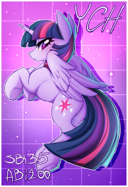 Size: 2001x2933 | Tagged: safe, artist:kannakiller, derpibooru import, twilight sparkle, pony, auction, auction open, blushing, commission, digital art, horn, image, looking at you, png, sketch, solo, wings, ych sketch, your character here