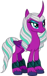 Size: 3703x6022 | Tagged: safe, artist:emeraldblast63, derpibooru import, opaline, alicorn, pony, my little pony: make your mark, spoiler:g5, spoiler:my little pony: make your mark, curved horn, eyeshadow, g5, horn, image, makeup, png, simple background, solo, transparent background, unshorn fetlocks