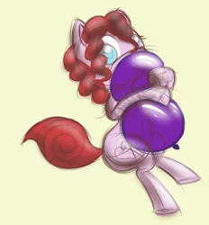 Size: 536x577 | Tagged: safe, artist:retl, derpibooru import, oc, oc:love tap, unofficial characters only, earth pony, pony, balloon, cuddling, cute, female, hug, image, looking at you, mare, ocbetes, png, solo, that pony sure does love balloons