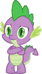 Size: 252x443 | Tagged: safe, artist:pascalmulokozi2, derpibooru import, spike, dragon, background removed, crossed arms, image, male, png, simple background, solo, transparent background