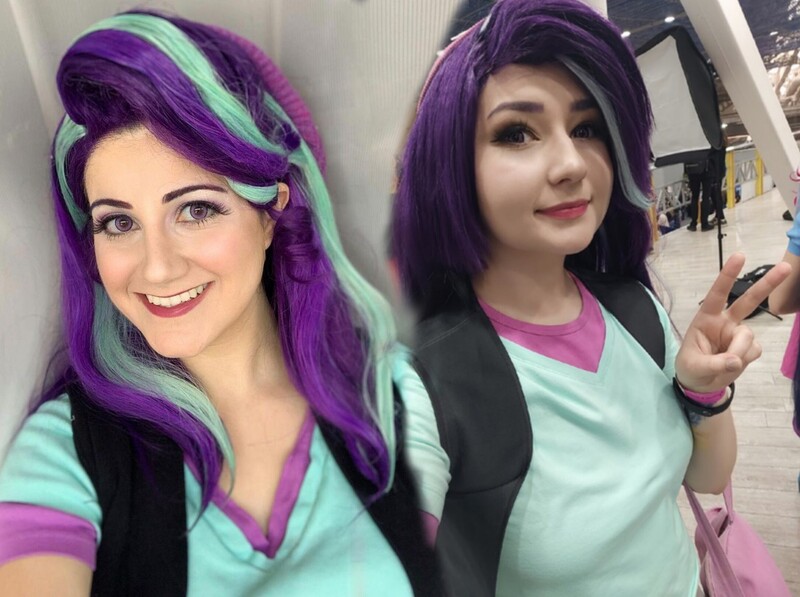 Size: 2171x1621 | Tagged: safe, artist:sarahndipity cosplay, artist:seabeersky, derpibooru import, starlight glimmer, human, equestria girls, mirror magic, spoiler:eqg specials, clothes, cosplay, costume, everfree northwest, everfree northwest 2019, grin, image, irl, irl human, jpeg, photo, smiling
