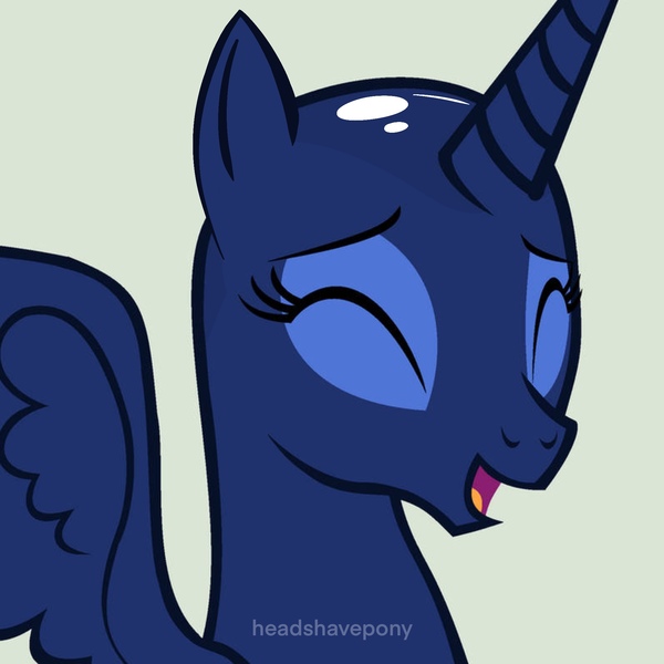 Size: 2048x2048 | Tagged: safe, derpibooru import, princess luna, alicorn, pony, bald, hairless, headshave, image, jpeg, princess, shaved, shaved head, shaved mane, solo