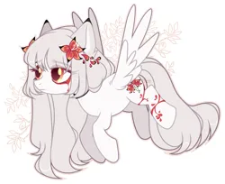 Size: 1920x1563 | Tagged: safe, artist:toffeelavender, derpibooru import, oc, pegasus, pony, female, flower, flower in hair, image, jpeg, mare, solo