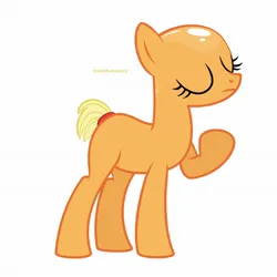 Size: 2048x2048 | Tagged: safe, artist:headshavepony, derpibooru import, applejack, earth pony, bald, headshave, image, jpeg, shaved, shaved head, shaved mane, short tail, solo, tail