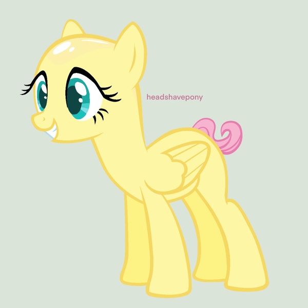 Size: 2048x2048 | Tagged: safe, artist:headshavepony, derpibooru import, fluttershy, pegasus, pony, hairless, headshave, image, jpeg, shaved, shaved head, shaved mane