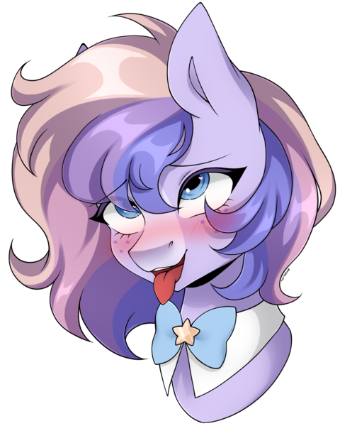 Size: 3455x4322 | Tagged: suggestive, artist:torihime, derpibooru import, oc, oc:azure comet, unofficial characters only, pegasus, pony, ahegao, bowtie, female, image, mare, open mouth, png, simple background, tongue out, transparent background