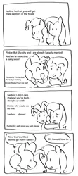 Size: 960x2157 | Tagged: safe, artist:dimbulb, derpibooru import, fluttershy, pinkie pie, earth pony, pegasus, pony, comic, female, flutterpie, image, implied flaripie, implied flarity, implied lesbian, implied raripie, implied rarity, implied shipping, lesbian, marriage, png, pregnant, shipping