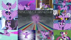 Size: 1966x1107 | Tagged: safe, derpibooru import, edit, edited screencap, editor:quoterific, screencap, moondancer, twilight sparkle, twilight sparkle (alicorn), alicorn, pony, unicorn, all bottled up, amending fences, equestria games (episode), fame and misfortune, magical mystery cure, molt down, princess spike (episode), princess twilight sparkle (episode), the end in friend, the ending of the end, the fault in our cutie marks, the times they are a changeling, trade ya, angry, best friends until the end of time, blast, book, clothes, crown, duo, duo female, eyes closed, female, flying, glasses, glow, glowing horn, horn, hug, image, jewelry, magic, magic aura, magic blast, mare, open mouth, png, regalia, school of friendship, sitting, sleepy, solo, sweater, twilight's castle