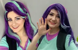 Size: 2532x1628 | Tagged: safe, artist:sarahndipity cosplay, artist:seabeersky, derpibooru import, starlight glimmer, human, equestria girls, mirror magic, spoiler:eqg specials, clothes, cosplay, costume, everfree northwest, everfree northwest 2019, grin, image, irl, irl human, jpeg, photo, smiling