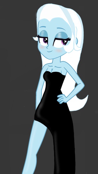 Size: 3000x5337 | Tagged: safe, artist:sarahthefox97, derpibooru import, trixie, equestria girls, female, hand on hip, image, jpeg, solo, solo female