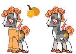 Size: 1412x1000 | Tagged: safe, artist:innocent-dreamies, derpibooru import, oc, oc:cinnamon citrus orange, unofficial characters only, earth pony, pony, base used, clothes, coat markings, image, male, offspring, parent:big macintosh, parent:twilight sparkle, parents:twimac, png, simple background, solo, stallion, sweater, transparent background, unshorn fetlocks