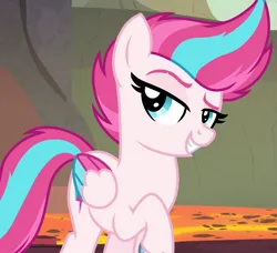 Size: 1183x1080 | Tagged: safe, derpibooru import, edit, edited screencap, screencap, zipp storm, pegasus, pony, better than ever, cute, female, g4, g4 style, g5, image, jpeg, looking at you, mare, solo