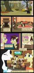 Size: 3200x6776 | Tagged: safe, artist:mr100dragon100, derpibooru import, oc, oc:elizabeth, oc:thomas the wolfpony, pegasus, pony, unicorn, comic:a house divided, adam (frankenstein monster), bar, comic, dark forest au's dr. jekyll and mr. hyde, dark forest au's dracula, dark forest au's matthew, dark forest au's phantom of the opera (erik), female, forest, image, mare, png, prostitute, tree