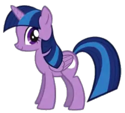 Size: 500x449 | Tagged: safe, derpibooru import, twilight sparkle, twilight sparkle (alicorn), twilight twinkle, alicorn, pony, 2009, alternate color palette, alternate cutie mark, concept art, female, horn, image, mare, moon, png, show bible, simple background, smiling, transparent background, wings