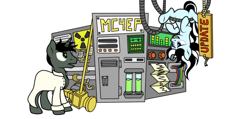 Size: 1024x512 | Tagged: safe, artist:akellf, derpibooru import, oc, oc:braunly, oc:silver stone, unofficial characters only, pony, unicorn, image, mainframe, png, server, simple background, transparent background