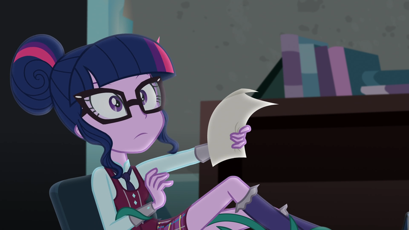 Size: 1920x1080 | Tagged: questionable, derpibooru import, edit, edited screencap, screencap, sci-twi, twilight sparkle, equestria girls, friendship games, chair, clothes, crystal prep academy uniform, female, glasses, hair bun, i've seen enough hentai to know where this is going, image, implied sex, paper, png, school uniform, skirt, socks, tentacle porn, tentacles, tentacles on female