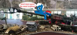 Size: 1090x500 | Tagged: safe, derpibooru import, oc, earth pony, human, pony creator, american flag, cannon, flag, gun, image, military, moscow, op is trying to start shit, photo, png, russia, russian flag, text, trophy, united states, war, weapon