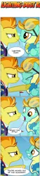 Size: 620x2701 | Tagged: safe, artist:alphagodzilla1985, derpibooru import, edit, edited screencap, screencap, lightning dust, spitfire, pegasus, pony, season 3, wonderbolts academy, angry, badge, clothes, cloud, comic, dialogue, female, flag, goggles, image, jpeg, kicked out, mare, shocked, sky, speech bubble, spitfire is not amused, spread wings, text, unamused, uniform, vulgar, wings, wonderbolt trainee uniform