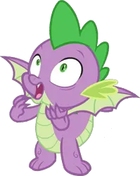 Size: 659x827 | Tagged: safe, artist:pascalmulokozi2, derpibooru import, spike, dragon, molt down, image, male, open mouth, png, shocked, simple background, solo, transparent background, winged spike, wings