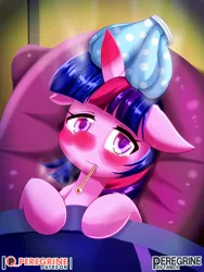 Size: 900x1200 | Tagged: safe, artist:phoenixperegrine, derpibooru import, twilight sparkle, twilight sparkle (alicorn), alicorn, pony, ail-icorn, spoiler:interseason shorts, image, jpeg, scene interpretation, screencap reference, sick