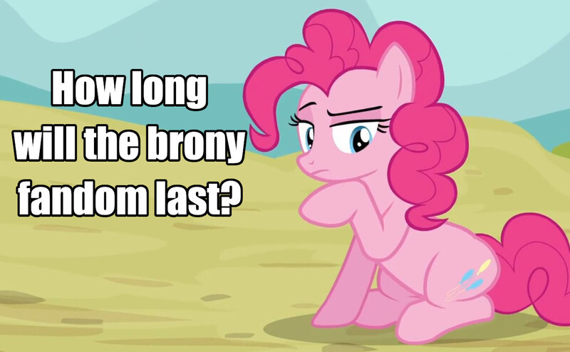 Size: 1231x760 | Tagged: safe, derpibooru import, edit, edited screencap, screencap, pinkie pie, earth pony, pony, a friend in deed, season 2, brony, caption, female, frown, hoof on chin, image, image macro, jpeg, mare, meta, photo, question, raised eyebrow, sitting, solo, text, thinking