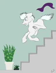 Size: 899x1173 | Tagged: safe, artist:lennystendhal13, derpibooru import, double diamond, pony, image, png, solo, stairs