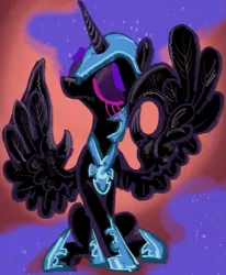 Size: 2225x2699 | Tagged: safe, artist:ja0822ck, derpibooru import, nightmare moon, alicorn, image, meme, png, solo, the emperor's new groove, when x just right, wing hands, wings