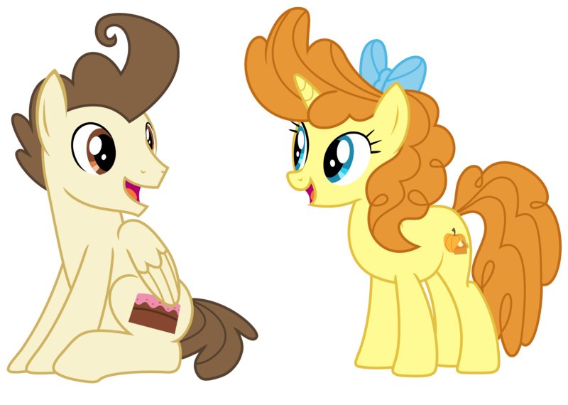 Size: 5662x4031 | Tagged: safe, artist:lillyleaf101, artist:sketchmcreations, derpibooru import, pound cake, pumpkin cake, image, older, png, simple background, transparent background