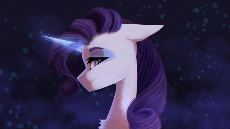 Size: 3840x2160 | Tagged: safe, artist:maybeweed, derpibooru import, rarity, pony, unicorn, bust, female, image, mare, png, portrait, solo