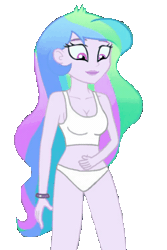 Size: 416x624 | Tagged: suggestive, princess celestia, human, equestria girls, animated, beautiful, belly, belly button, belly fetish, bellyrubs, clothes, fetish, fetish fuel, gif, image, navel fetish, principal celestia, sexy, solo, tanktop, underwear, vector, white underwear