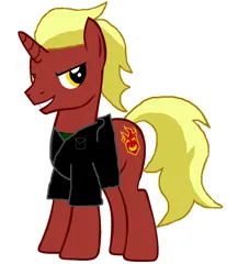 Size: 1092x1316 | Tagged: safe, artist:shield-wing1996, derpibooru import, oc, oc:firebrand, clothes, image, png, simple background, vest, white background