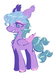 Size: 743x1004 | Tagged: safe, artist:webkinzworldz, oc, oc:moonflower, pegasus, pony, colored hooves, colored wings, ear tufts, eyeshadow, female, freckles, image, makeup, mare, png, ponysona, simple background, smiling, solo, standing, white background, wings