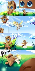 Size: 1000x2000 | Tagged: safe, artist:aquagalaxy, derpibooru import, derpy hooves, doctor whooves, time turner, earth pony, pegasus, pony, comic, doctorderpy, female, image, male, png, shipping, straight