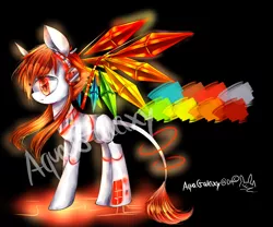 Size: 3000x2500 | Tagged: safe, artist:aquagalaxy, derpibooru import, oc, unofficial characters only, pony, robot, robot pony, adoptable, black background, headphones, high res, image, leonine tail, png, simple background, solo, tail, wings