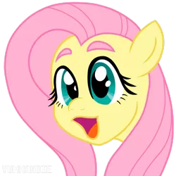 Size: 3500x3500 | Tagged: safe, artist:yumkandie, derpibooru import, fluttershy, pony, bust, emoji, high res, image, open mouth, png, pogchamp, poggers, portrait, solo