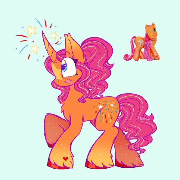 Size: 1366x1370 | Tagged: safe, artist:sidruni, derpibooru import, pony, unicorn, g3, image, jpeg, solo