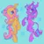 Size: 1198x1197 | Tagged: safe, artist:webkinzworldz, derpibooru import, fluttershy, twilight sparkle, anthro, pegasus, pony, unicorn, alternate design, ear tufts, female, image, leonine tail, lesbian, png, shipping, twishy