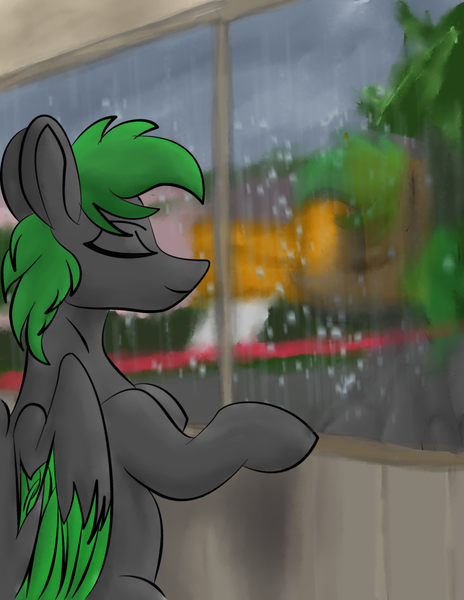 Size: 2550x3300 | Tagged: safe, artist:mr_nate89, derpibooru import, oc, oc:green lightning, pegasus, image, indoors, png, rain