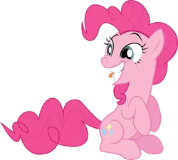Size: 2580x2324 | Tagged: safe, artist:herrmyrddin, derpibooru import, pinkie pie, earth pony, pony, female, grin, high res, image, mare, png, simple background, smiling, solo, tongue out, transparent background, vector