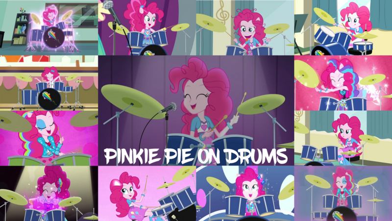 Size: 1280x721 | Tagged: safe, derpibooru import, edit, edited screencap, editor:quoterific, screencap, fluttershy, pinkie pie, constructive criticism, eqg summertime shorts, equestria girls, equestria girls series, friendship games, legend of everfree, perfect day for fun, pinkie on the one, rainbow rocks, rollercoaster of friendship, shake your tail, spring breakdown, the art of friendship, the science of magic, spoiler:eqg series (season 2), :o, ^^, apron, better than ever, boots, clothes, constructive criticism: pinkie pie, cute, cutie mark, cutie mark on clothes, diapinkes, drum kit, drums, drumsticks, eyes closed, female, geode of sugar bombs, grin, image, jewelry, legend you were meant to be, magical geodes, messy hair, microphone, musical instrument, necklace, offscreen character, open mouth, open smile, photo booth (song), png, ponied up, shoes, singing, smiling, solo focus, spread wings, tanktop, text, tongue out, welcome to the show, wings