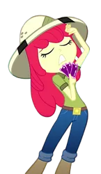 Size: 417x720 | Tagged: safe, derpibooru import, edit, edited screencap, screencap, apple bloom, eqg summertime shorts, equestria girls, the canterlot movie club, background removed, image, png, simple background, solo, transparent background