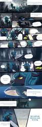 Size: 2000x6000 | Tagged: safe, artist:aquagalaxy, derpibooru import, queen chrysalis, changeling queen oc, oc, changeling, changeling queen, pony, whale, wolf, comic, female, high res, image, png